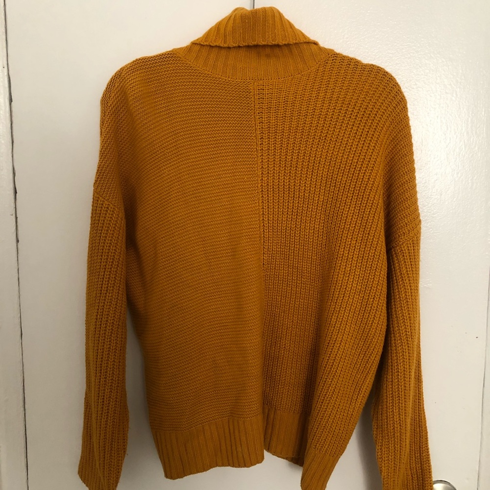 Mustard turtleneck sweater